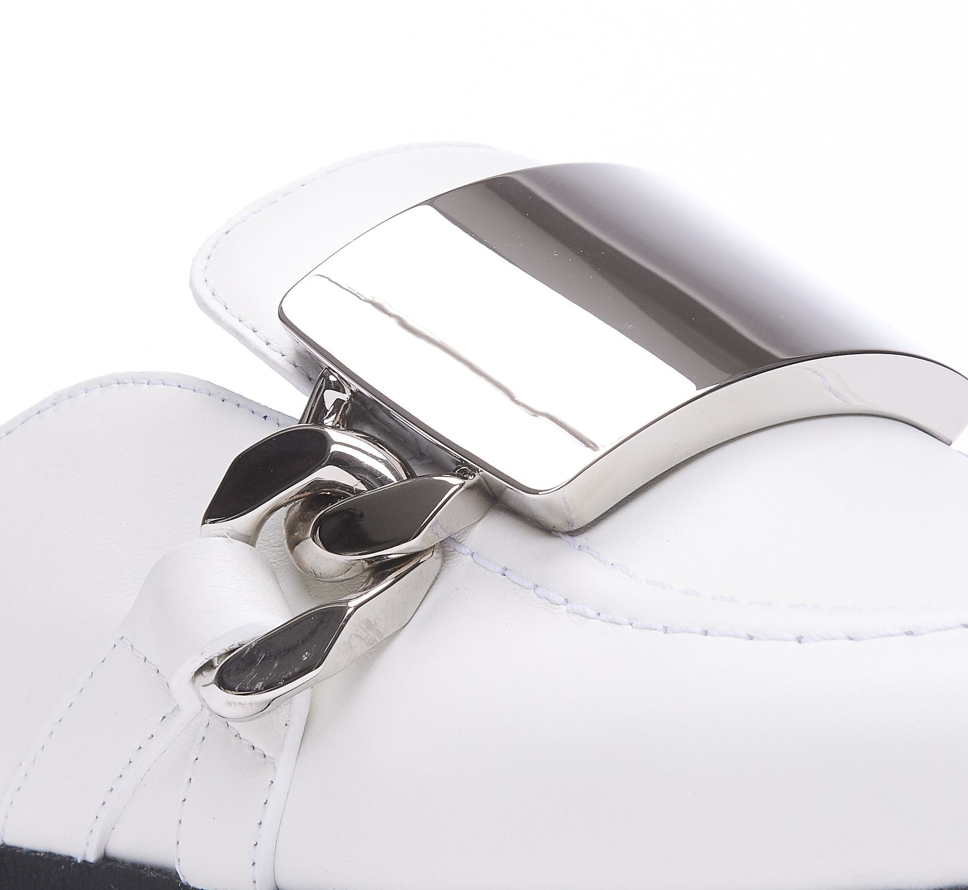 Jw Anderson Chain Embellished Slip-on Mules In White