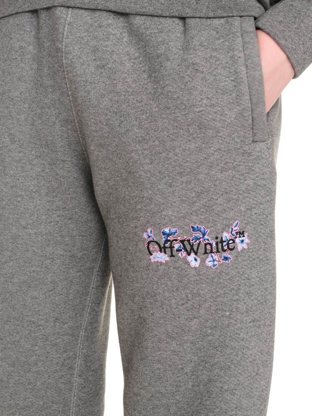 Off-white Logo-print Track Pants In Gray
