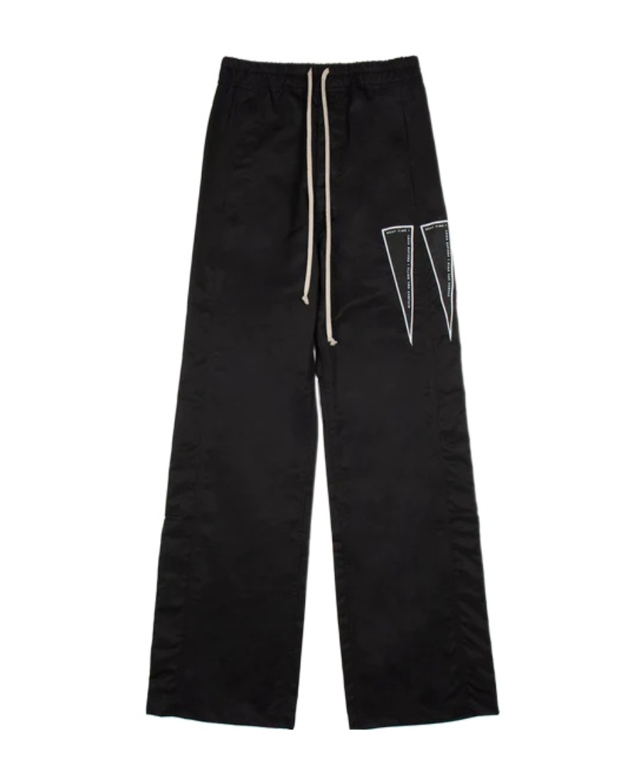Rick Owens Drkshdw Logo-print Drawstring Trousers In Black