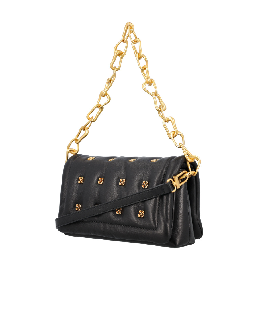 Off-white Black Leather Handbag In Black