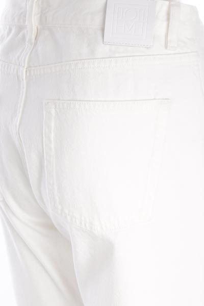 Totême Toteme Wide Leg Denim Jeans In White