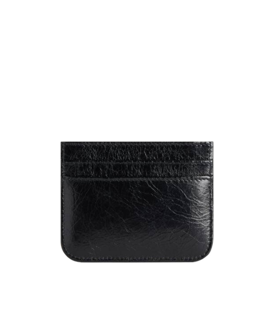 Balenciaga Lambskin Monaco Cardholder In Black