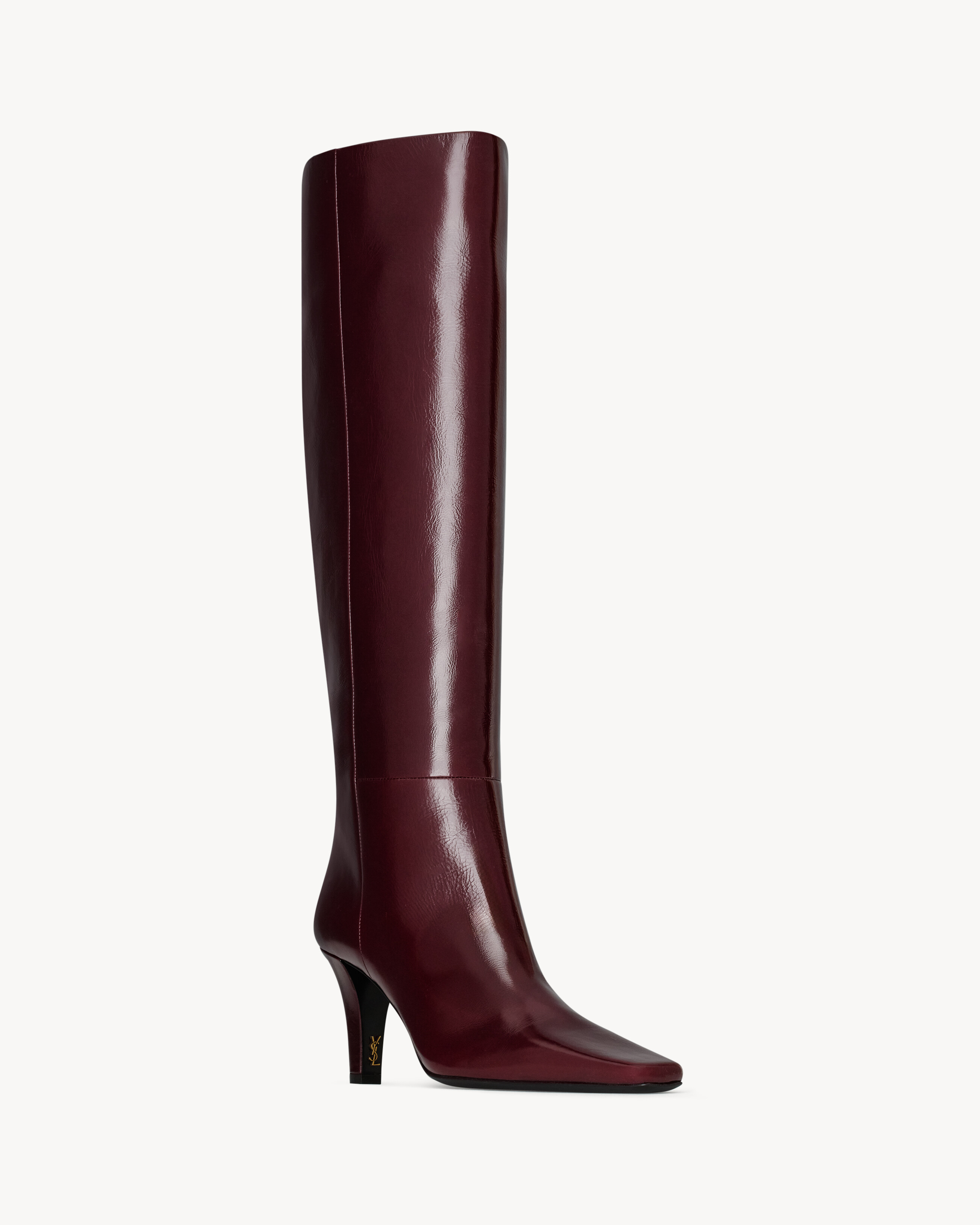 Saint Laurent Jill Boots In Smooth Leather In Brown