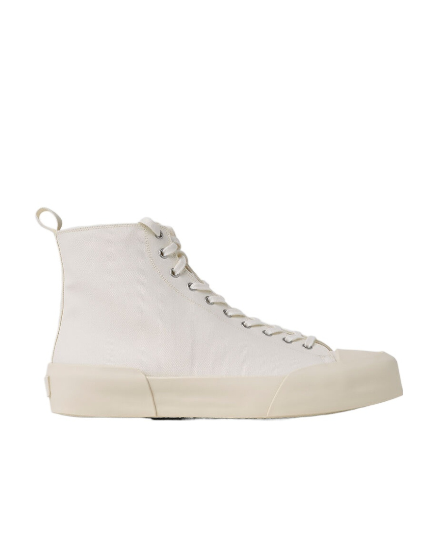 Jil Sander High-top Lace-up Sneakers In White