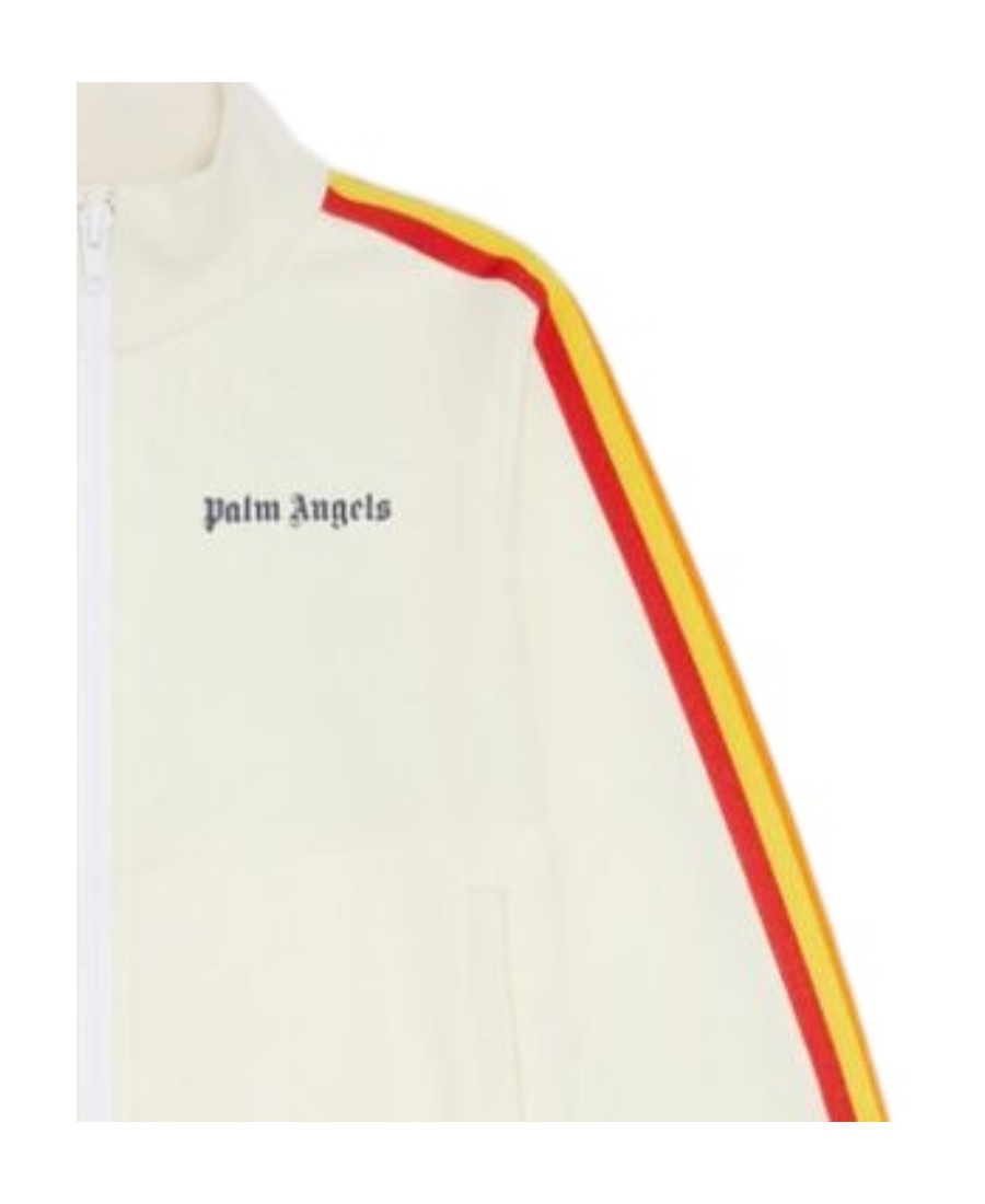 Palm Angels Side-stripe Track Jacket In White