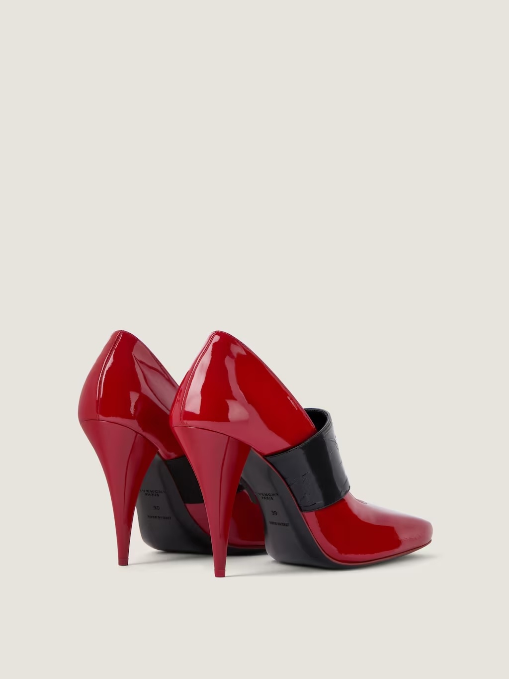 Givenchy Logo Square Toe Mary Jane Pump In Red