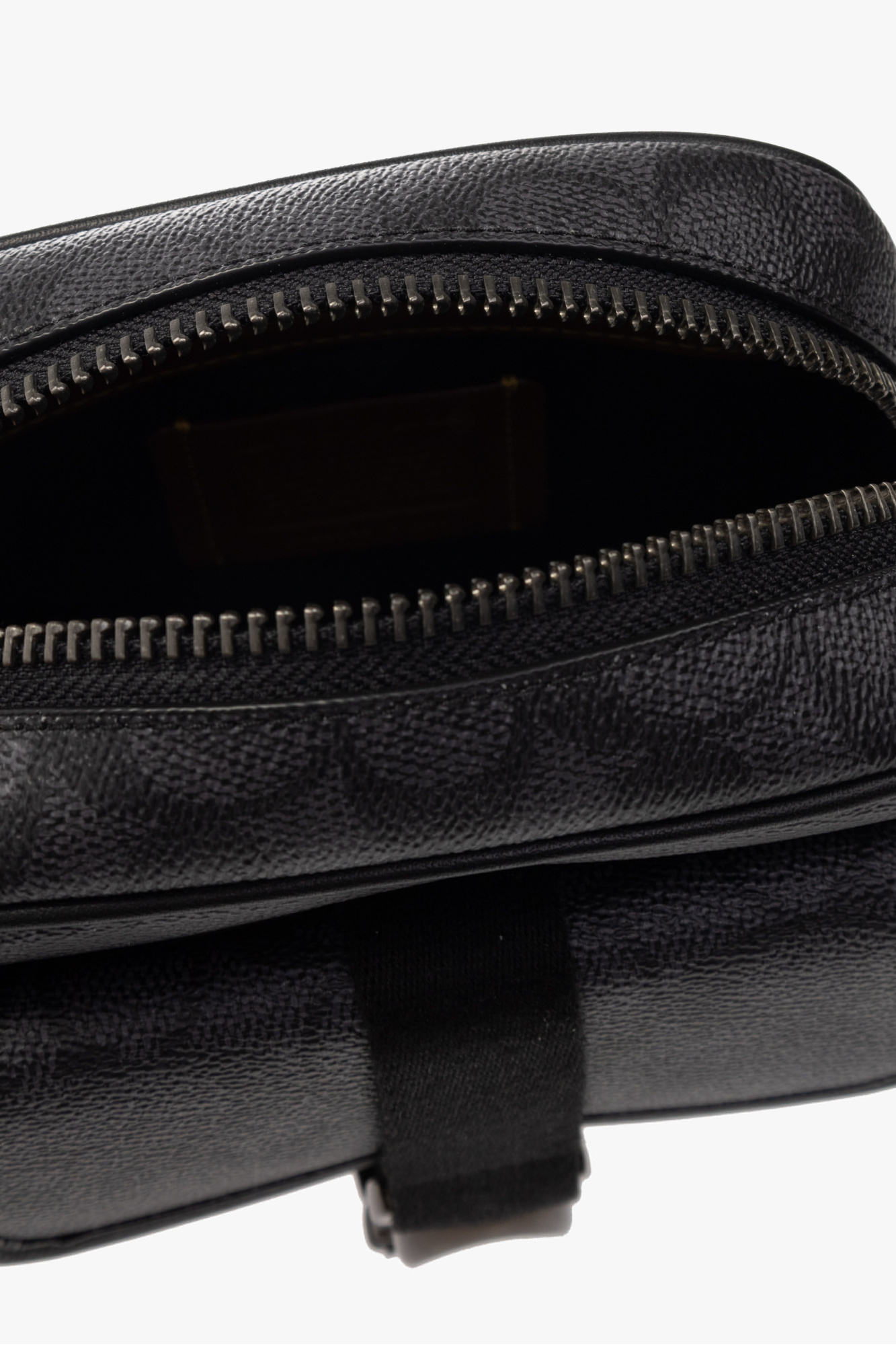 Coach Coated-canvas Messenger Bag In Black