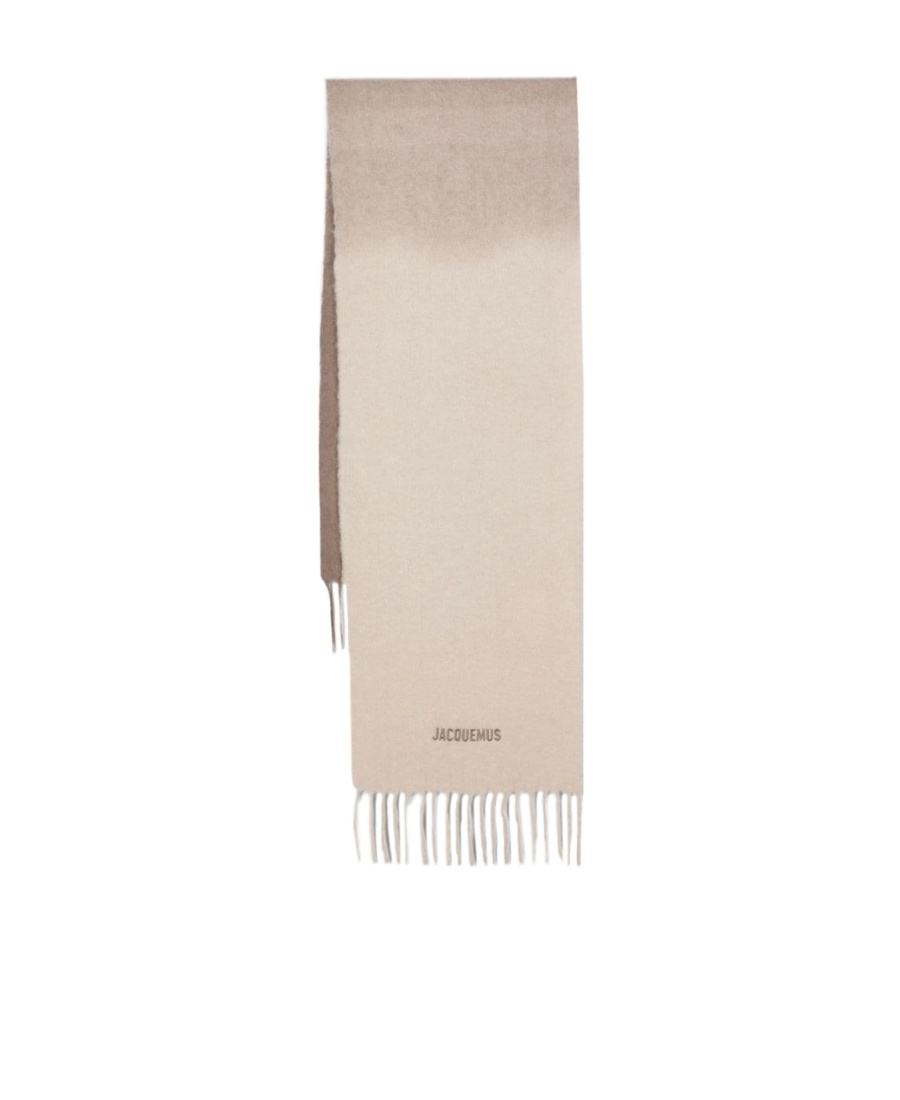 Jacquemus L'écharpe Moisson Gradient-effect Scarf In Nude
