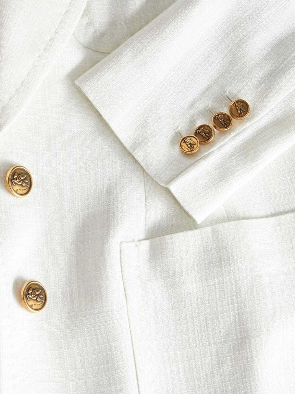 Etro Paisley Jacquard Single-breasted Jacket In White