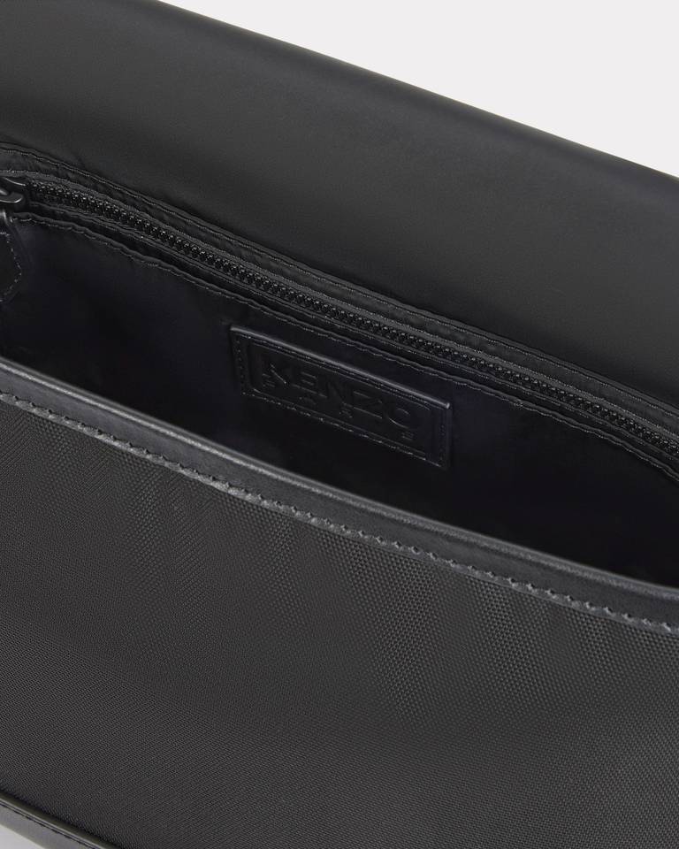 Kenzo Compact Messenger Bag Adjustable Strap In Black