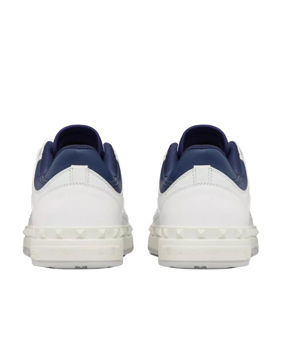 Shop Valentino Freedots Low-top Trainer In Calfskin In White