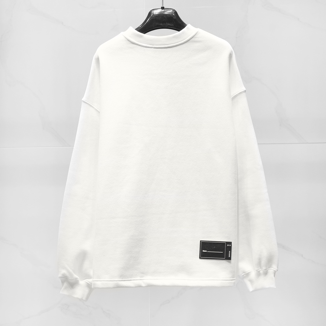 We11 Done Logo Print Sweatshirt In White