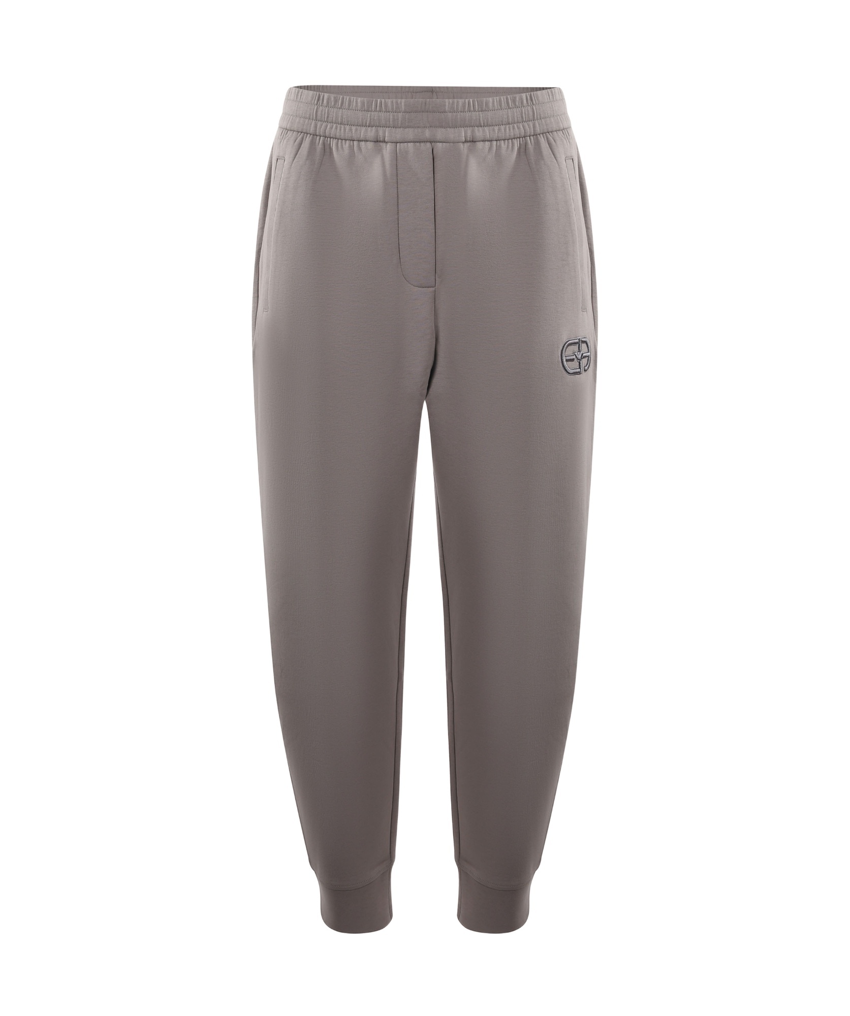 Emporio Armani Elastic Waist Sweatpants In Gray
