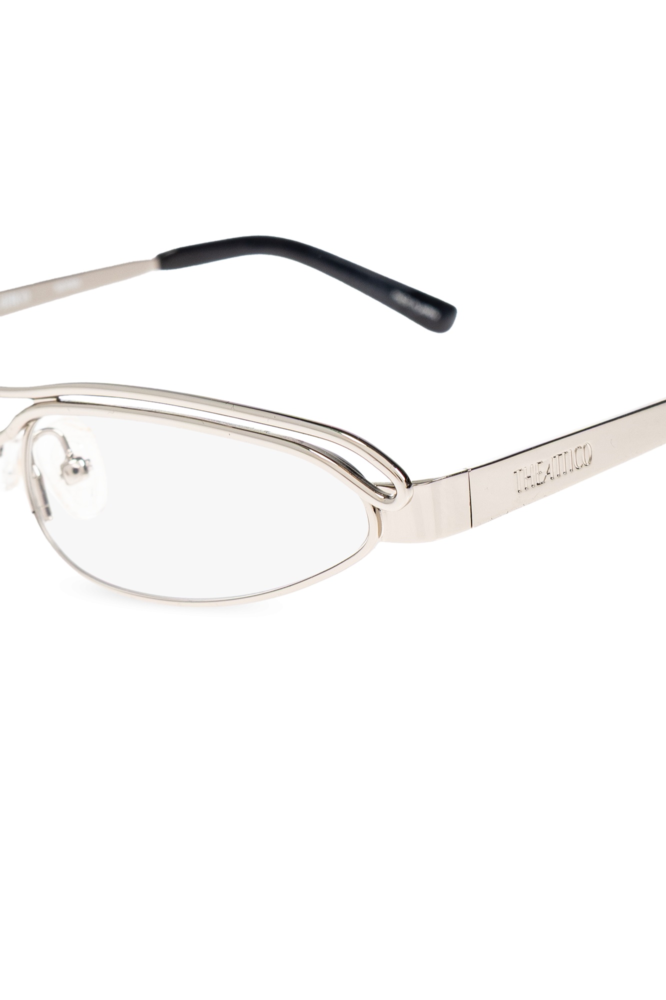 Attico Logo Flat Mirror In White