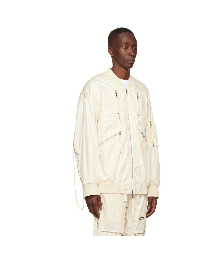 Dsquared2 Logo Pilot Jacket In White