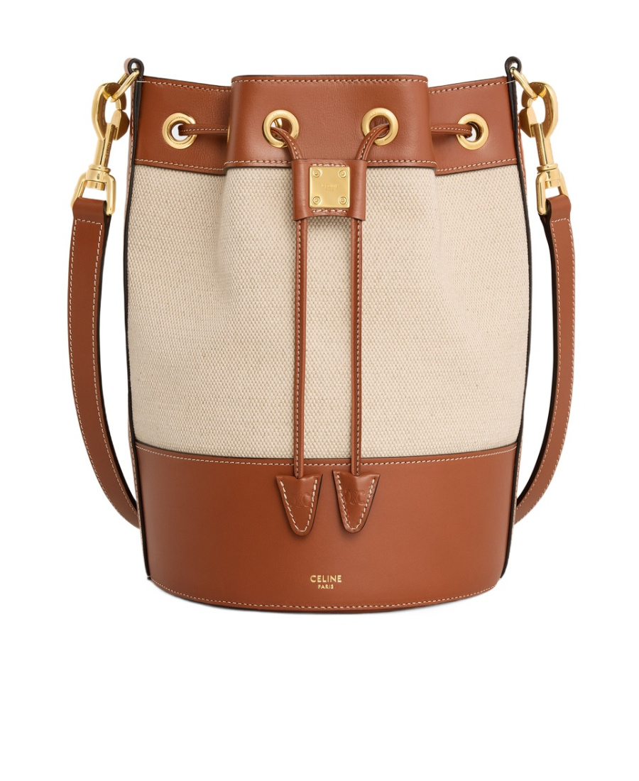 Celine Cabas Marin Rope Strap Shoulder Bag In Nude