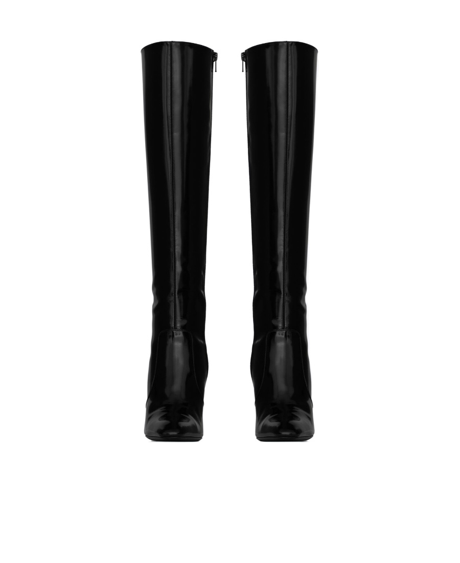 Saint Laurent Auteuil 105mm Leather Boots In Black
