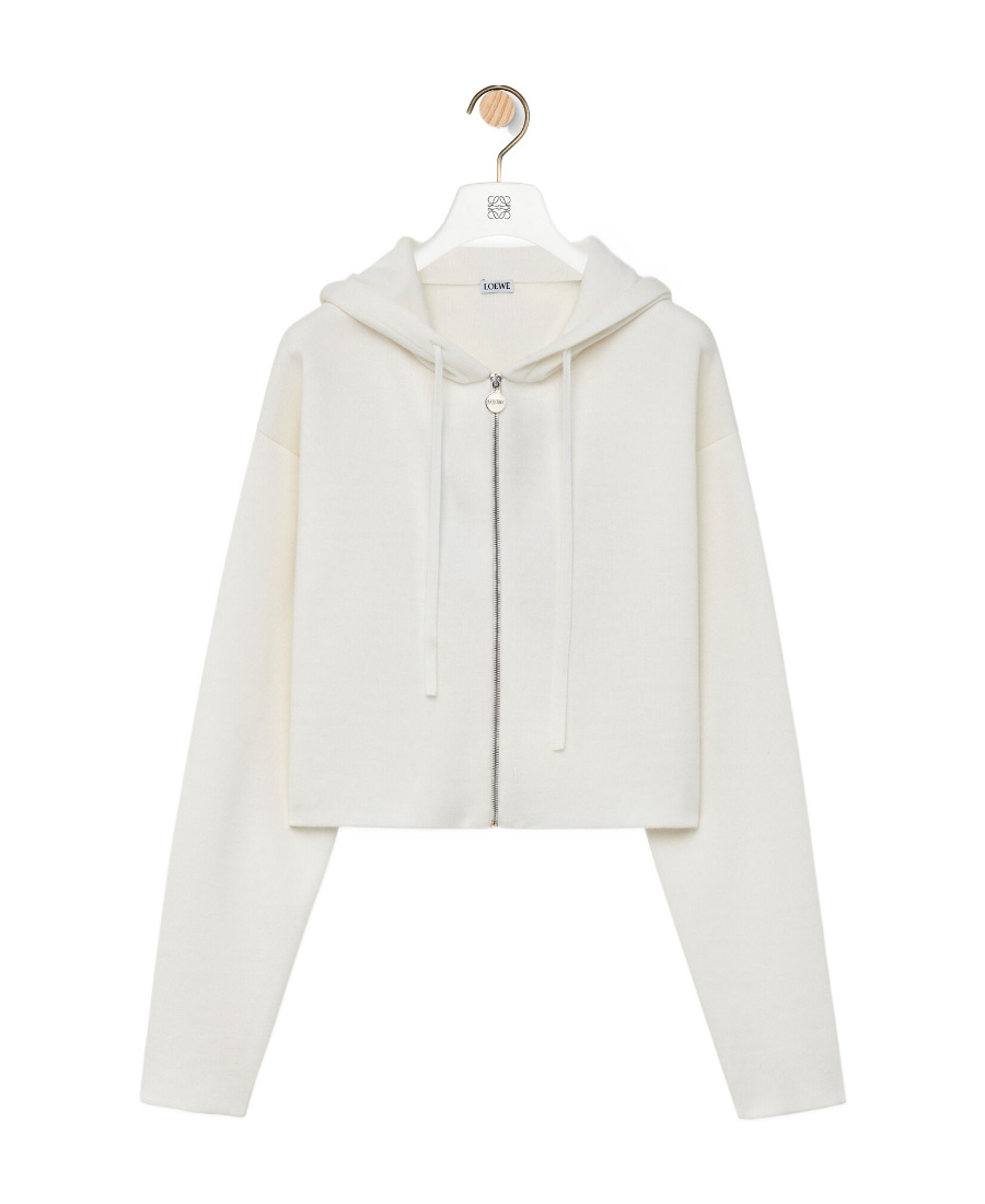 Loewe Anagram Zip-up Hoodie In Wool