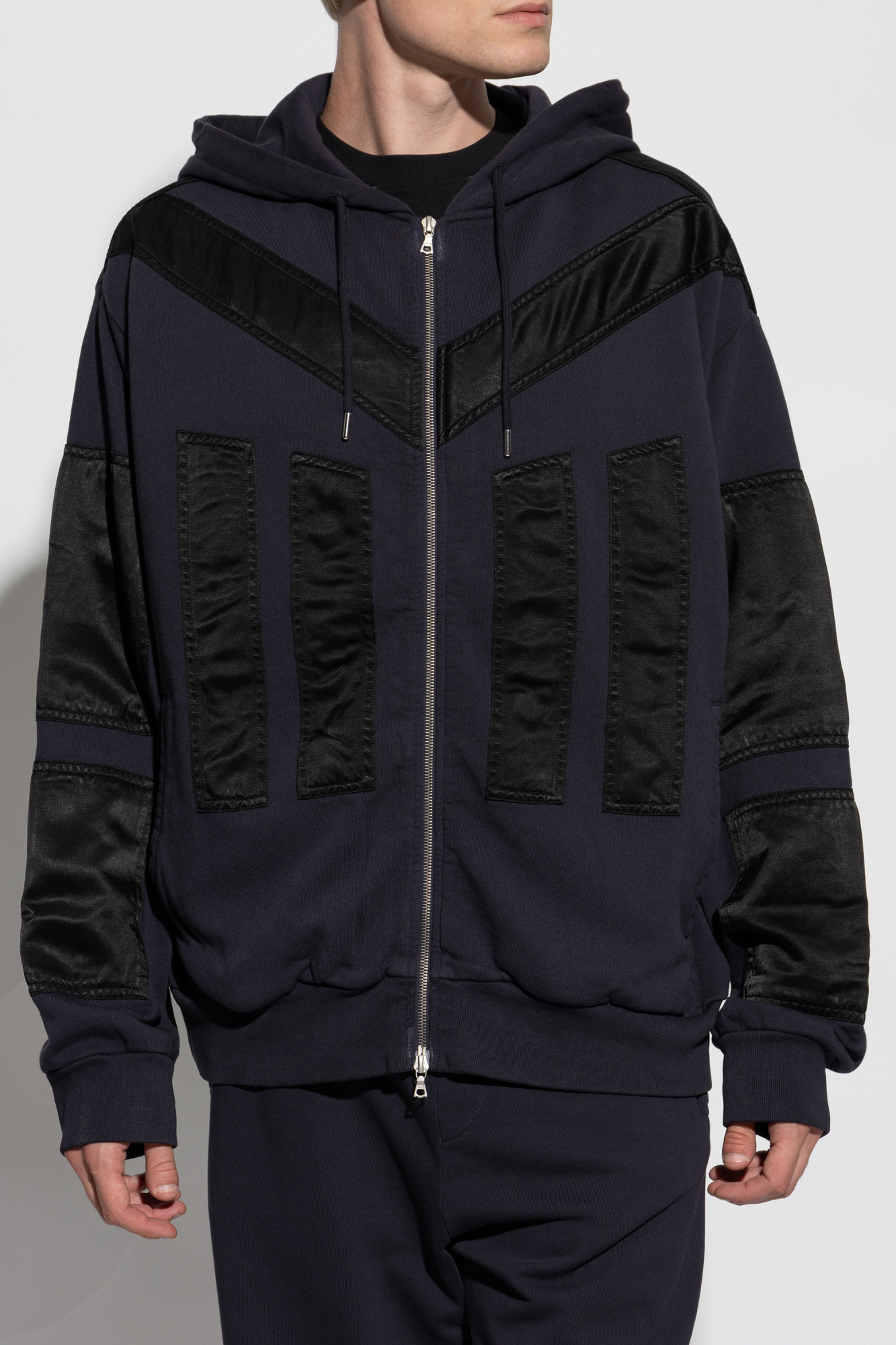 Dries Van Noten Long-sleeved Hooded Hoodie In Black