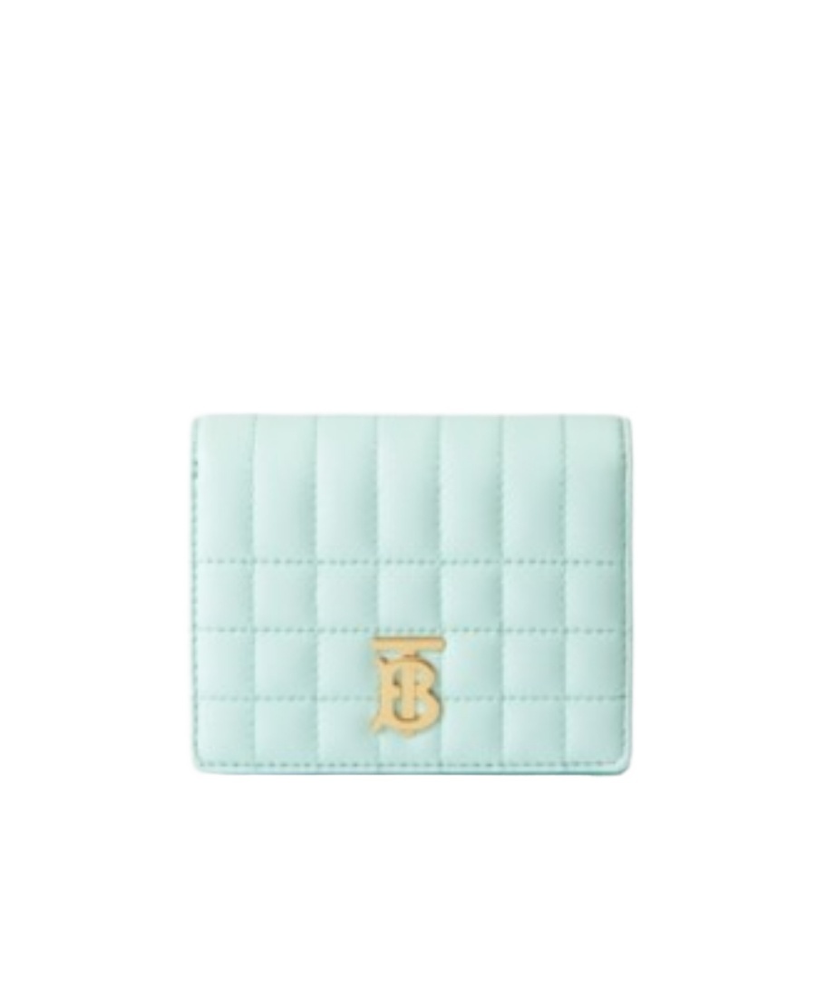 Burberry Small Lola Quilted Leather Wallet In Blue