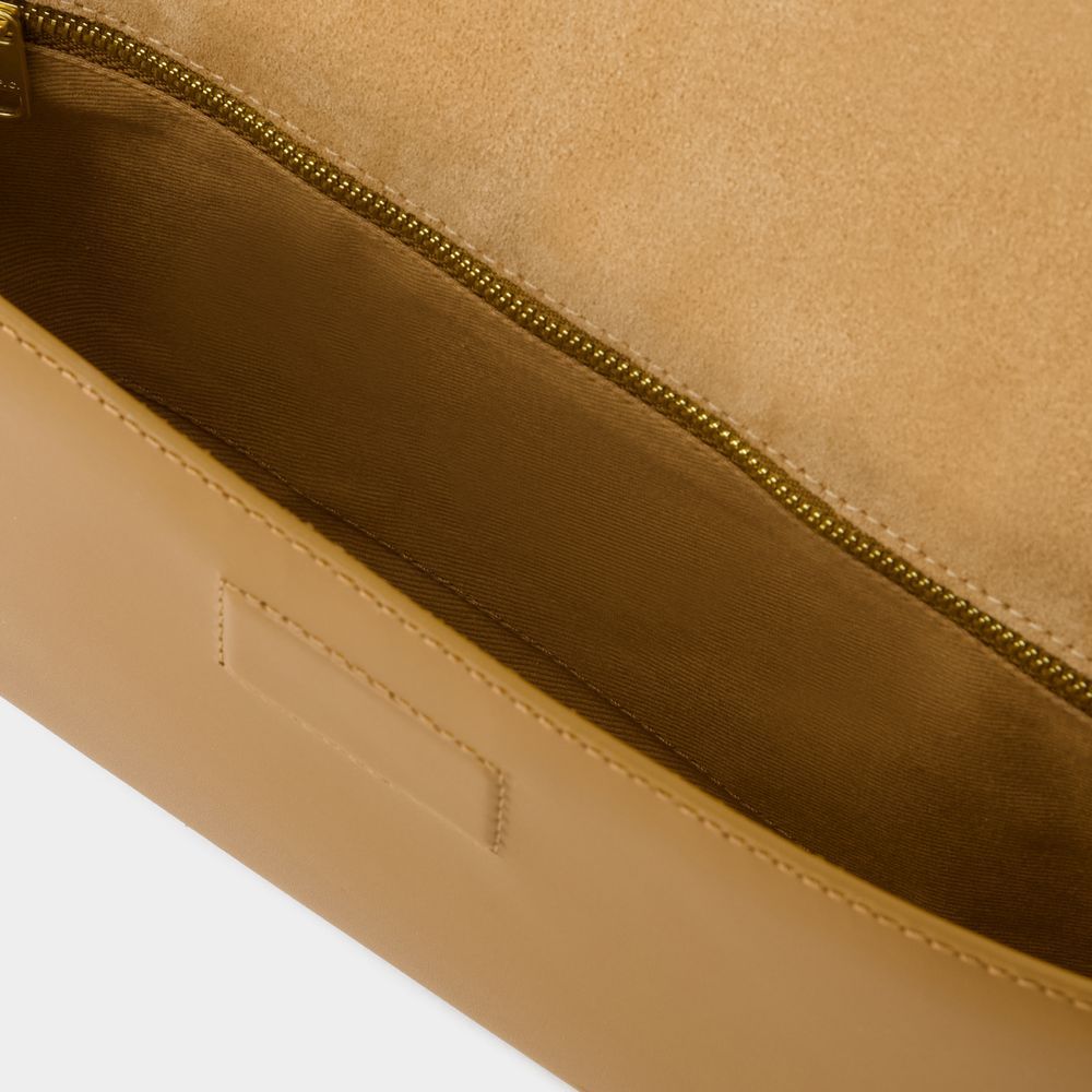 Apc A.p.c. Charlotte Foldover Top Shoulder Bag In Brown