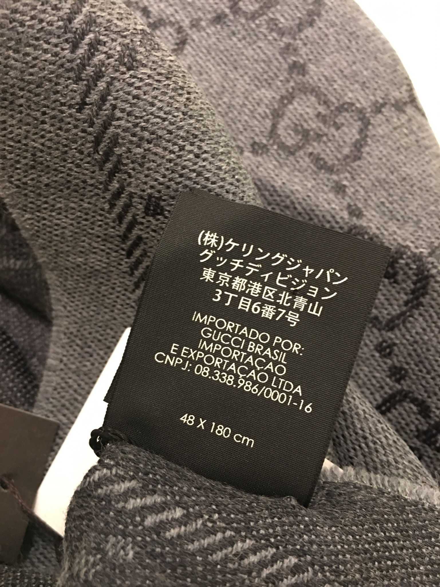 Gucci All-over Gg-logo Print Scarf In Black