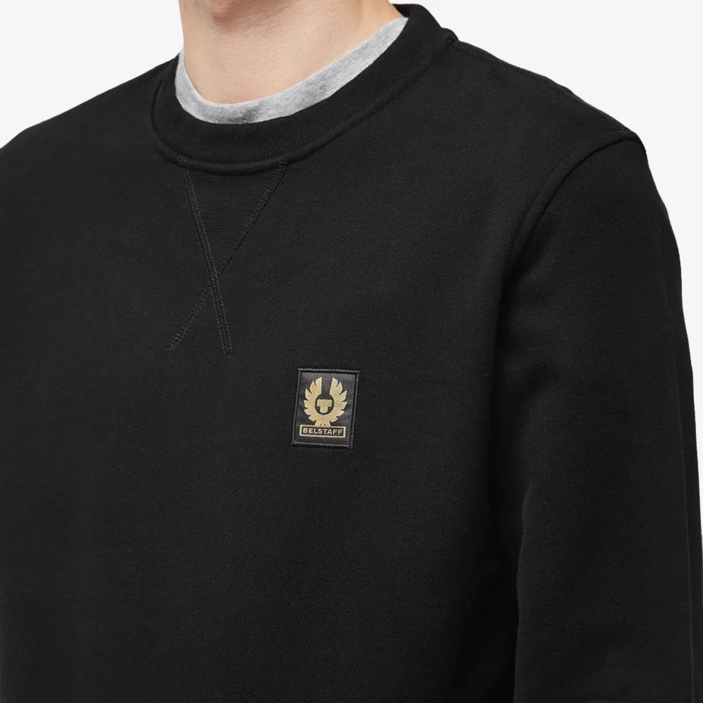 Belstaff Felpa Con Patch Logo In Black