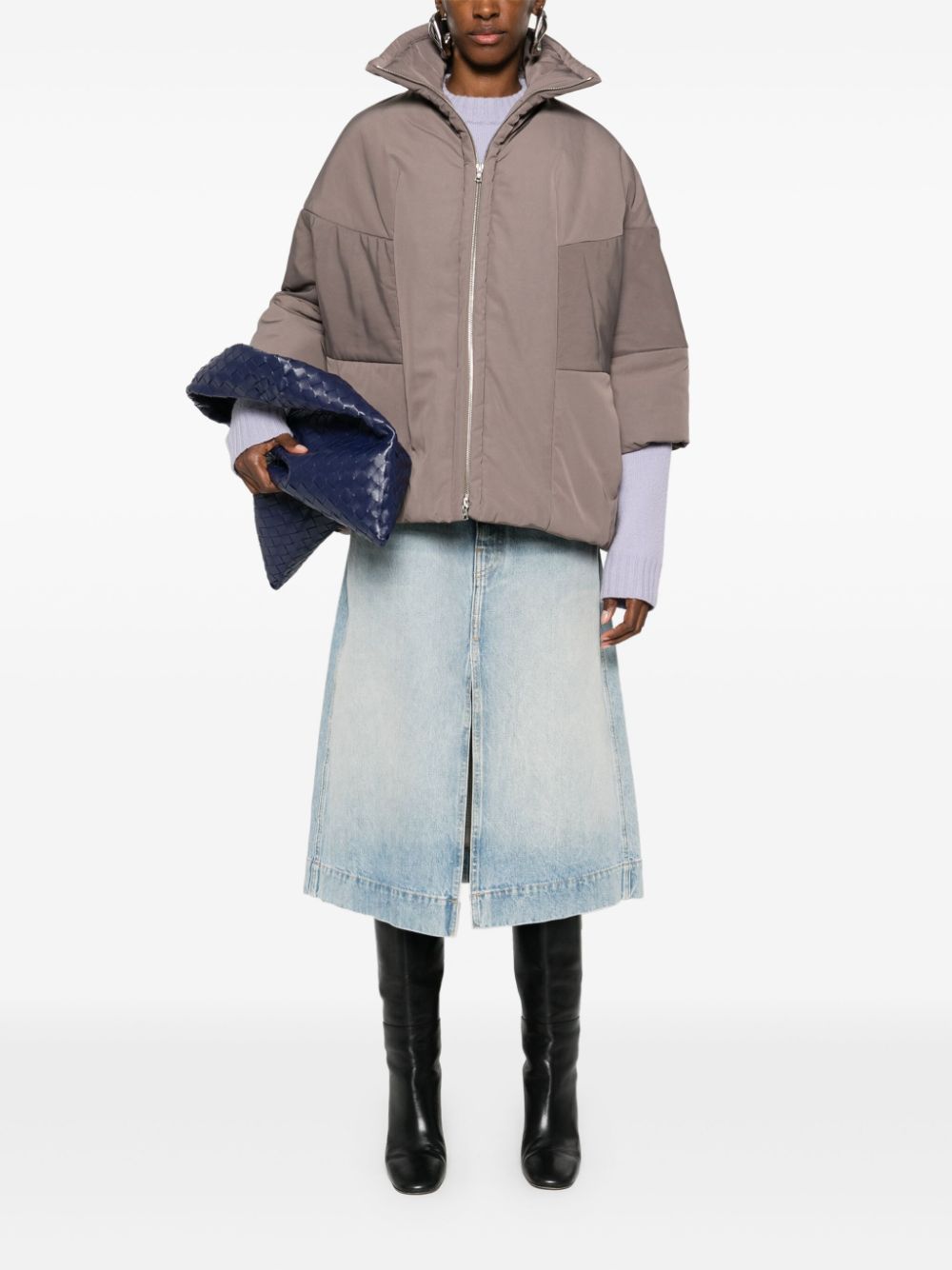 Dries Van Noten Long-sleeved Zipper Casual Jacket In Gray