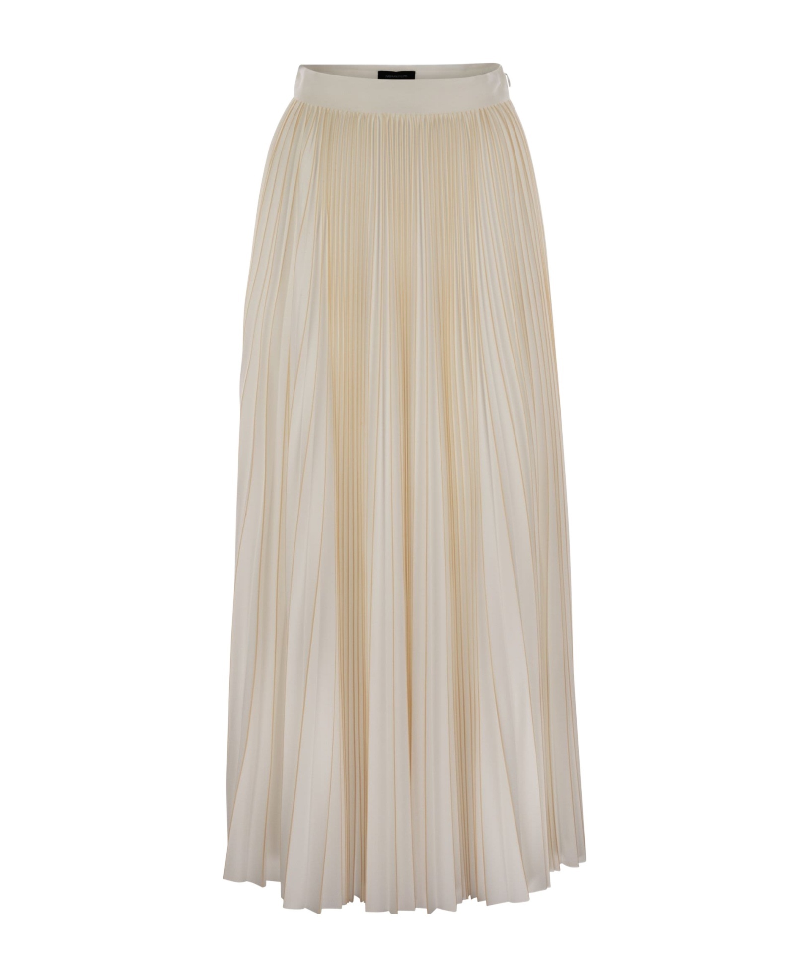 Fabiana Filippi Zip Fastened Pleated Jersey Skirt In Neutral