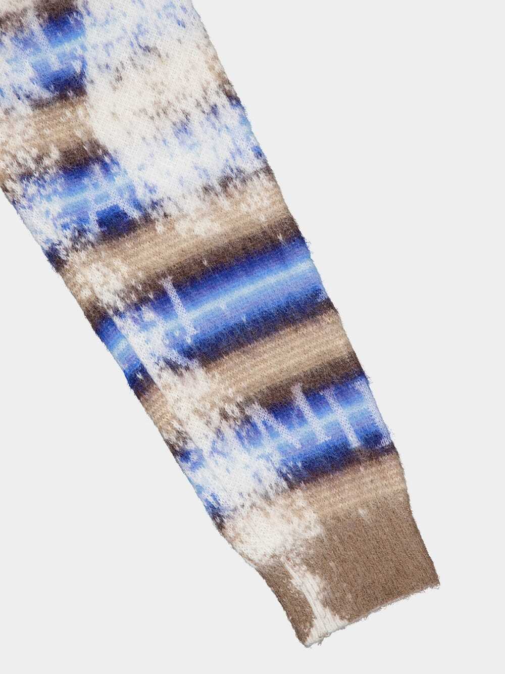 Amiri Staggered Striped Mohair And Wool-blend Hoodie In Multicolor