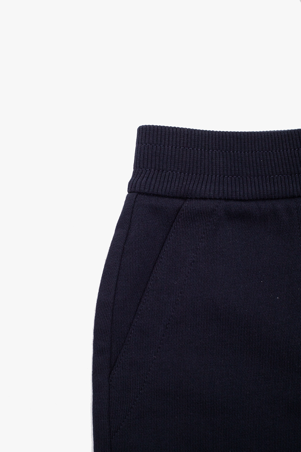 Moncler Logo-patch Cotton Shorts In Blue