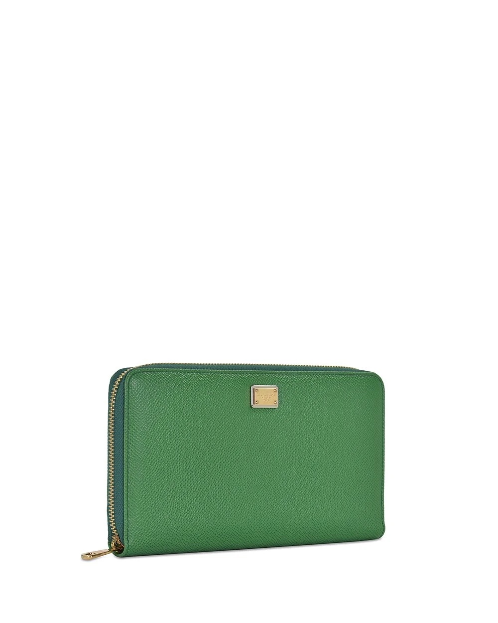 Dolce & Gabbana Logo Details Wallet In Green