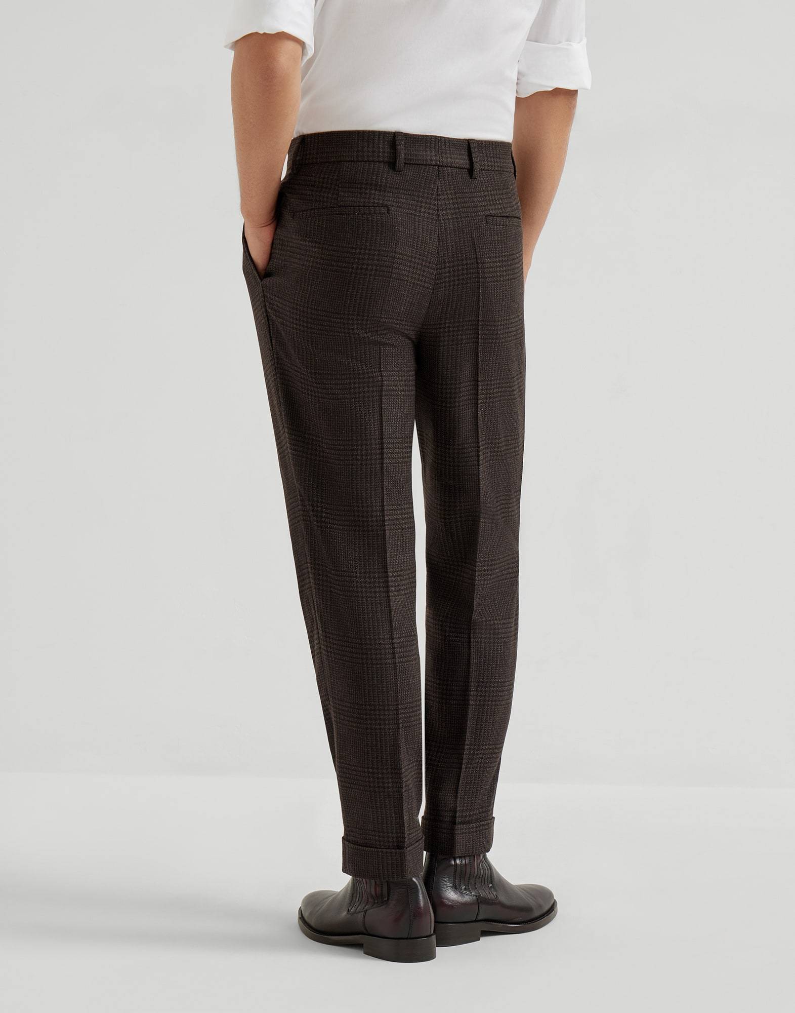 Brunello Cucinelli Pleated Wool-cashmere Blend Trousers In Black