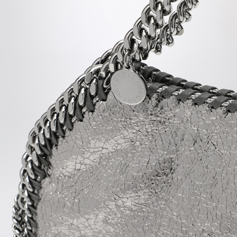 Stella Mccartney Falabella Mini Metallic Steel Grey Bag