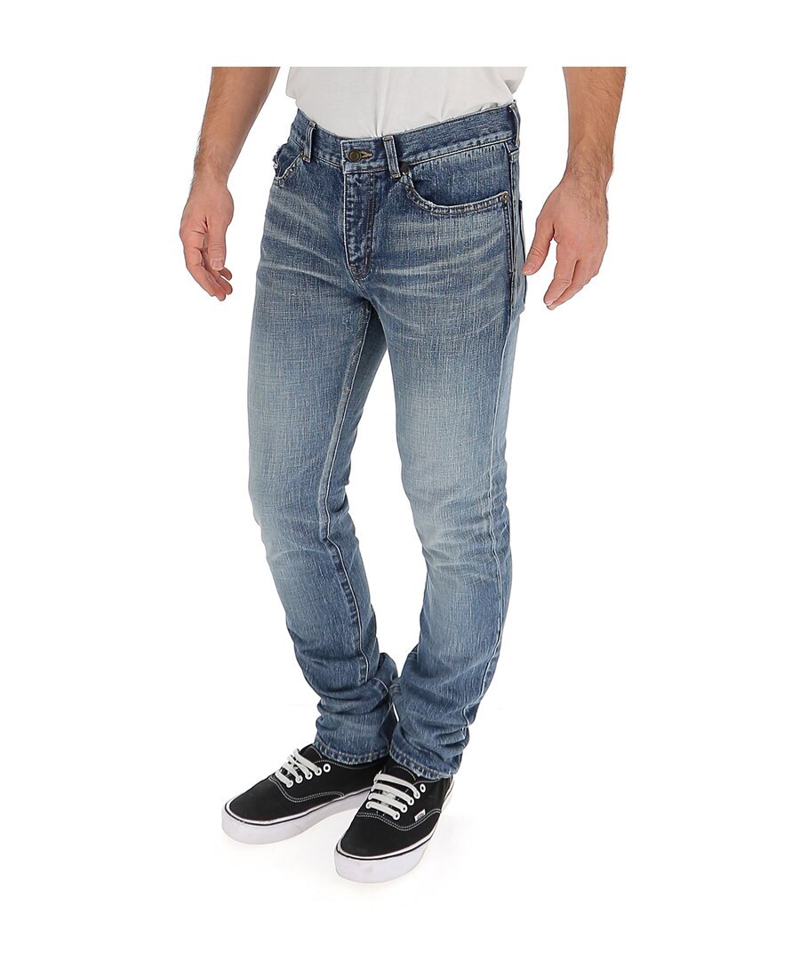 Saint Laurent Straight Jeans In Blue