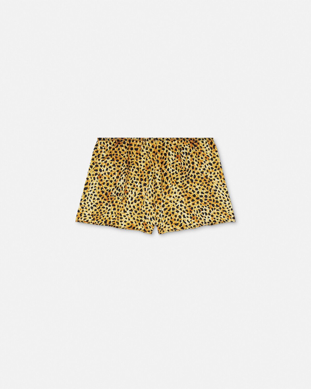Versace Leopard-print Silk Shorts In Animal Print