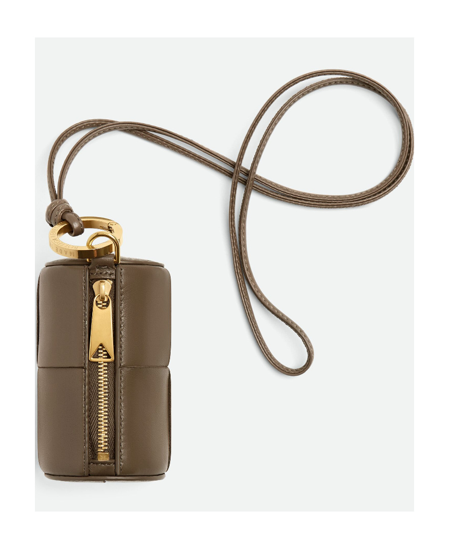 Shop Bottega Veneta Knit Zipper Change Purse In Brown