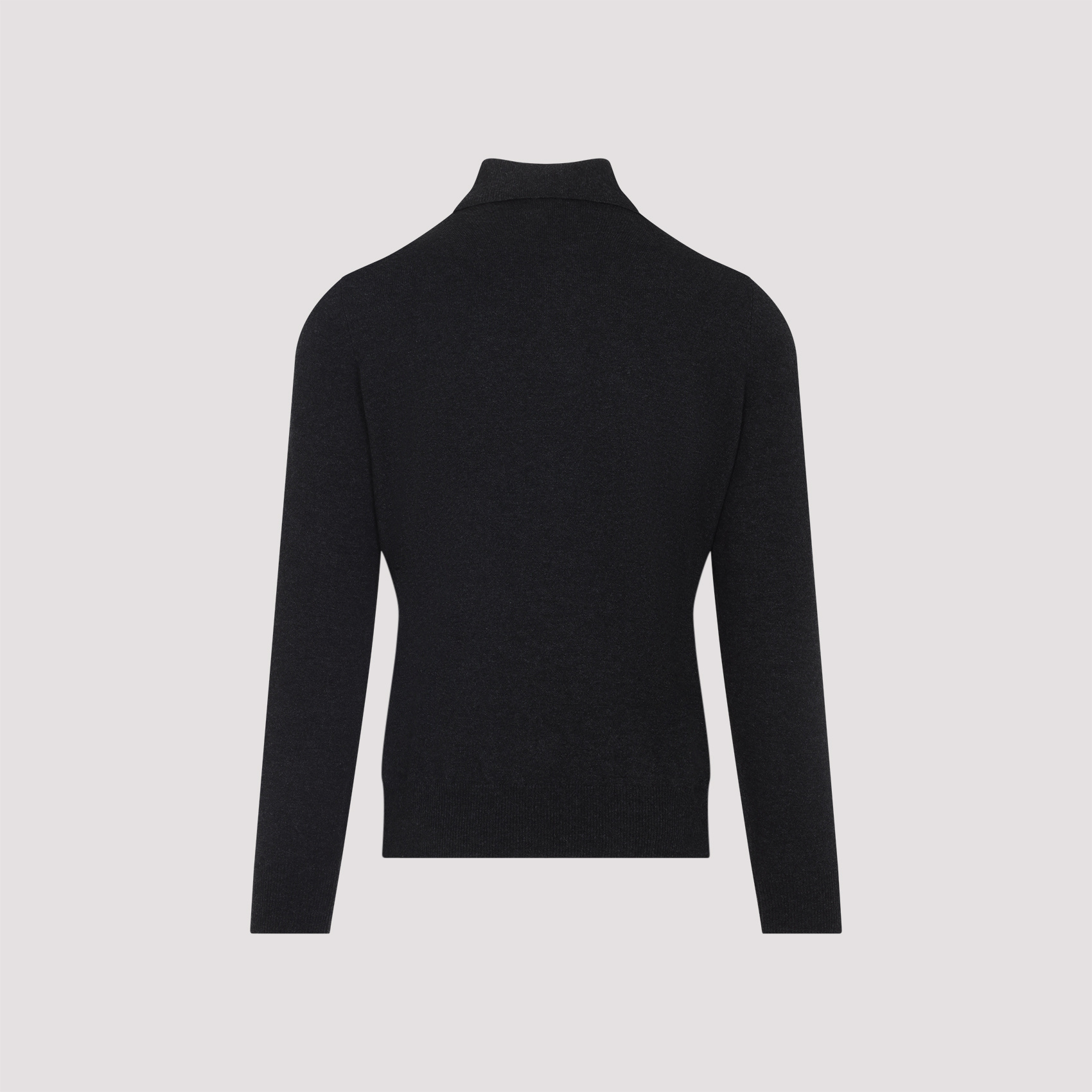 Brunello Cucinelli Cashmere Long Sleeve Polo In Black