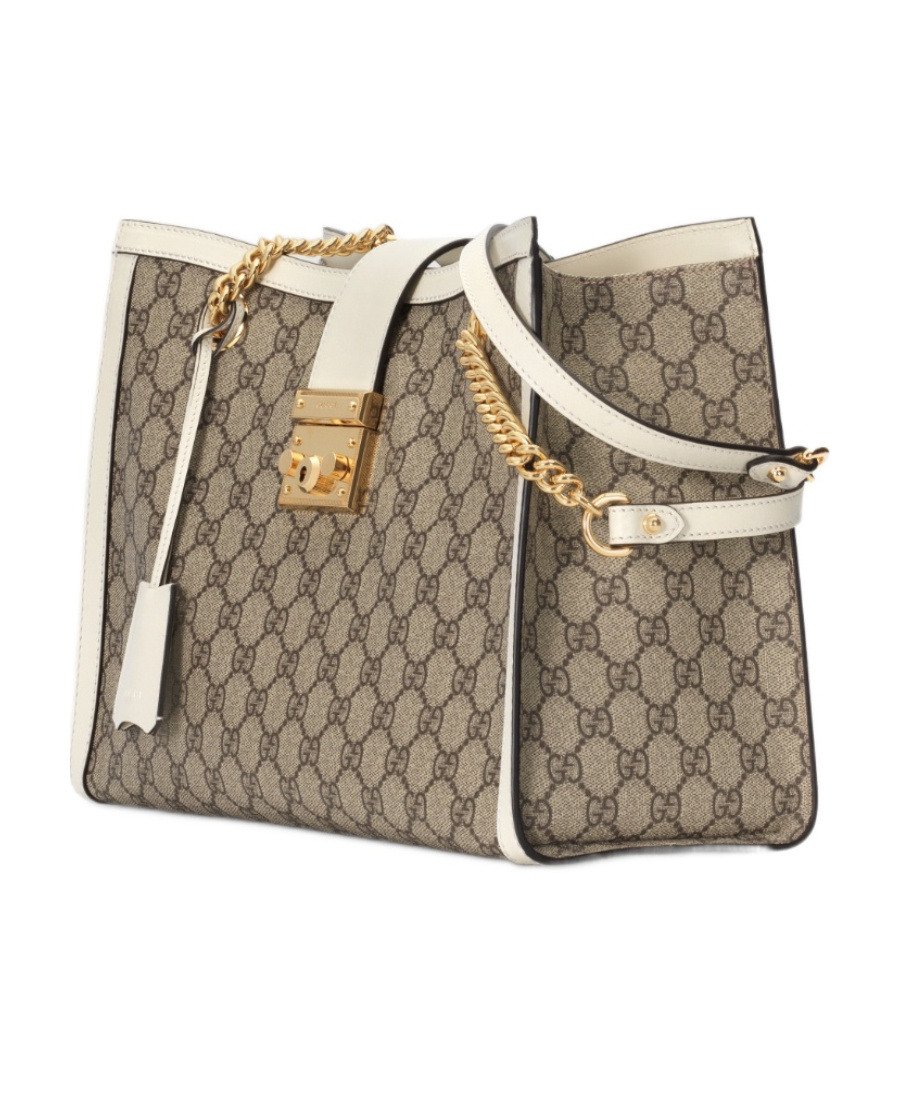 Gucci Padlock Medium Gg Shoulder Bag In Gray
