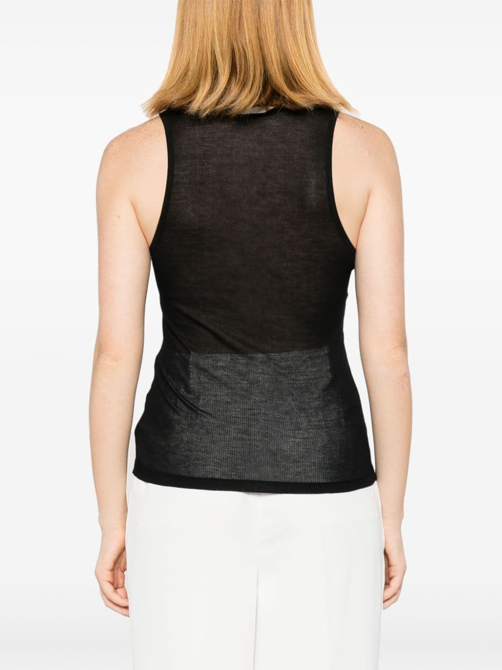 Khaite Round-neck Vest In Black