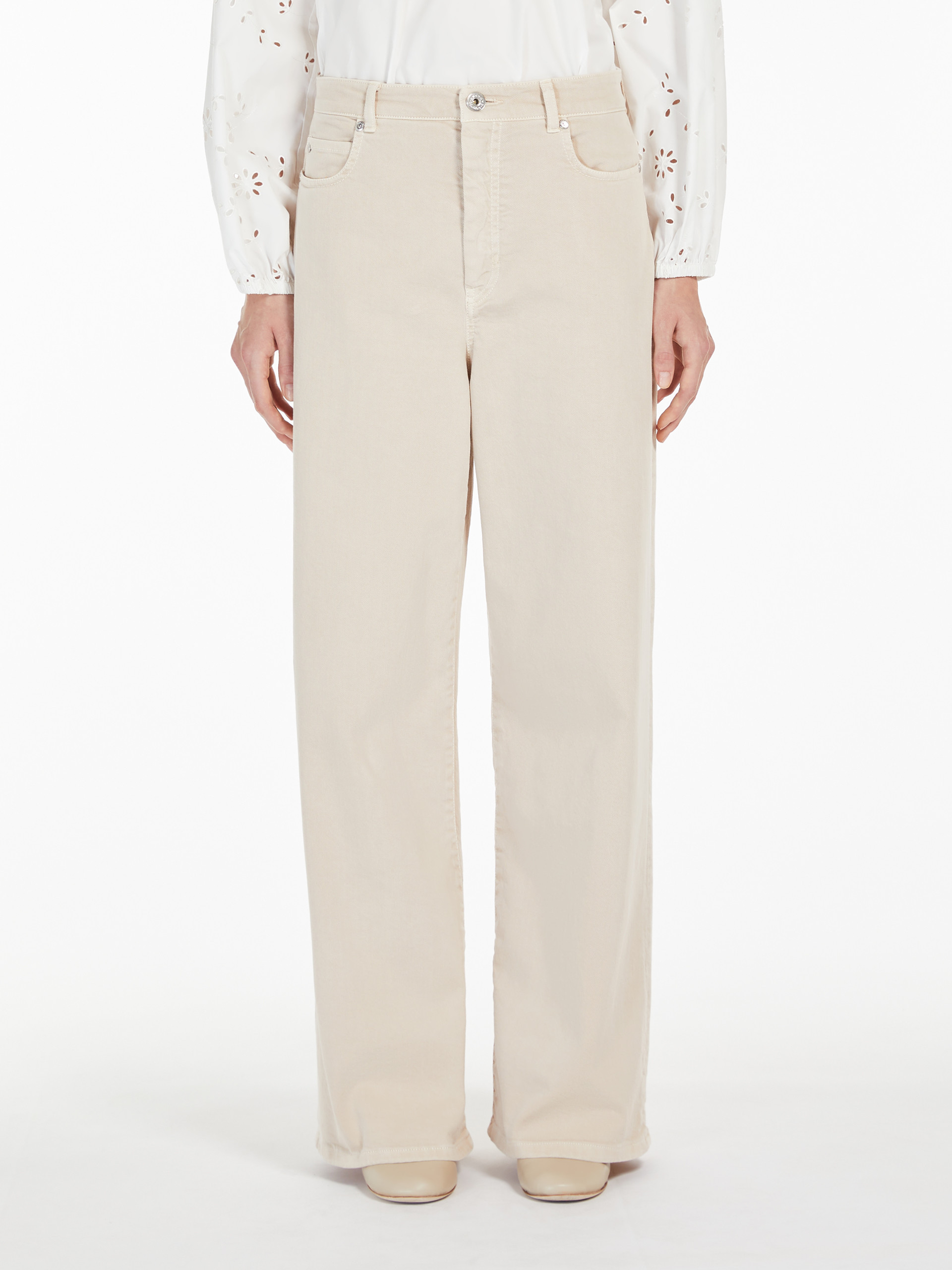 Weekend Max Mara Belt-loop Casual Pants In White