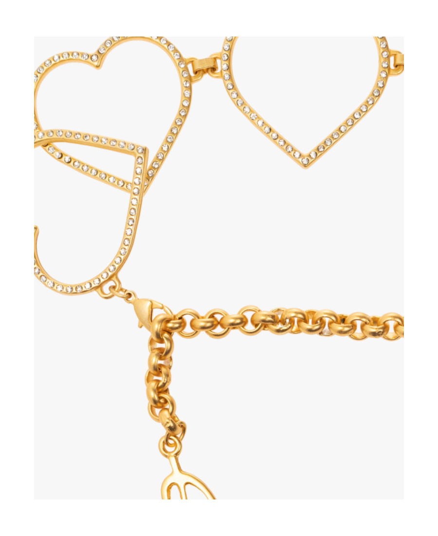 Blumarine Heart-chocker Necklace In Yellow