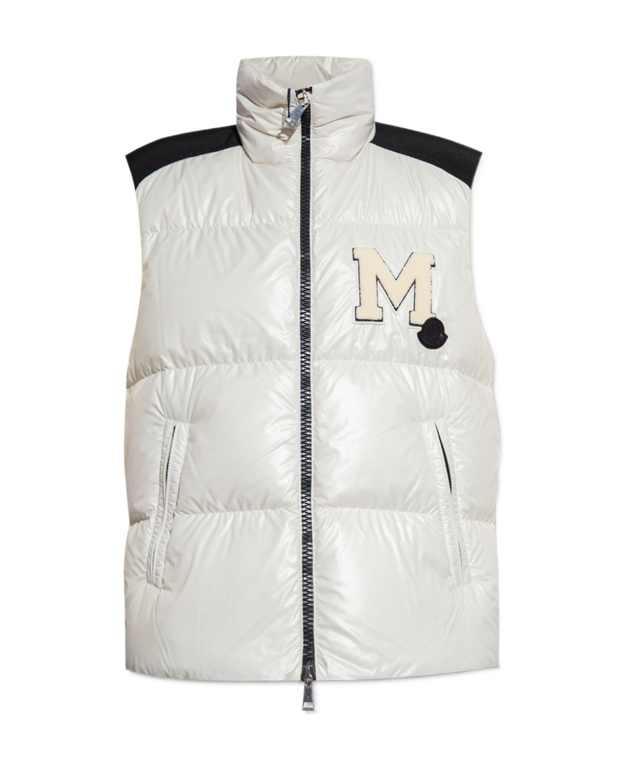 Moncler Oder Canvas-trimmed Quilted Recycled-shell Down Vest In White