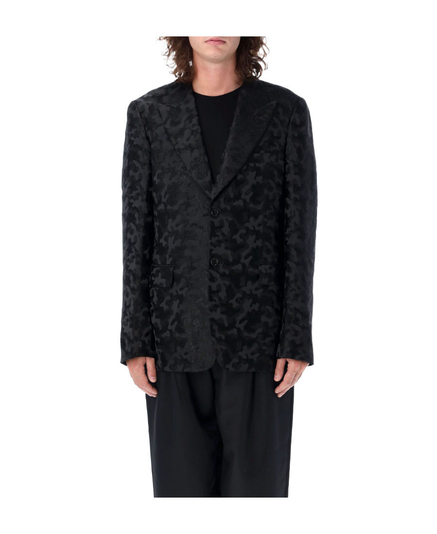 COMME DES GARÇONS LONG-SLEEVED JACQUARD SUIT JACKET
