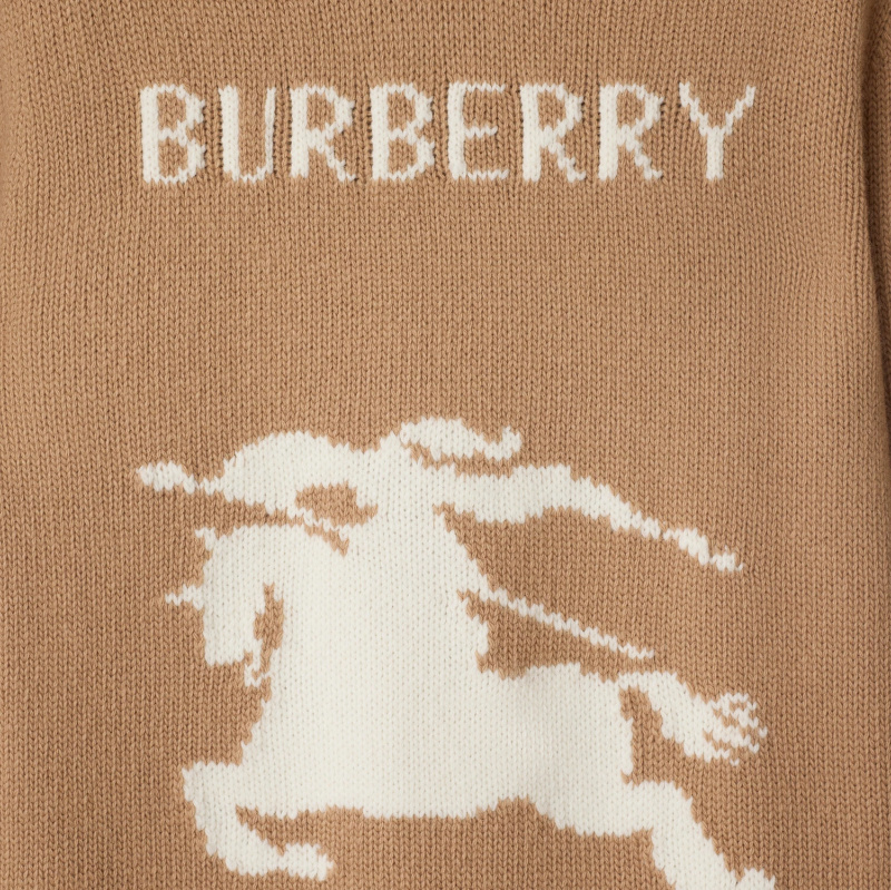 Burberry Ekd Wool Cashmere Sweater In Brown