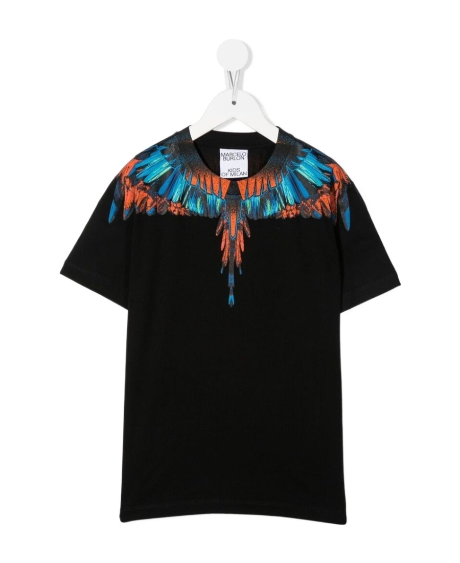 Marcelo Burlon County Of Milan Graphic-print Cotton T-shirt In Black