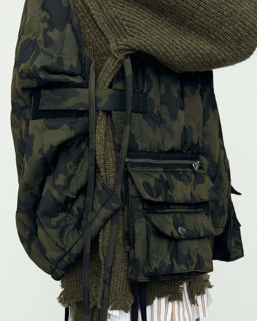 Andersson Bell Camouflage Cotton Vest In Black