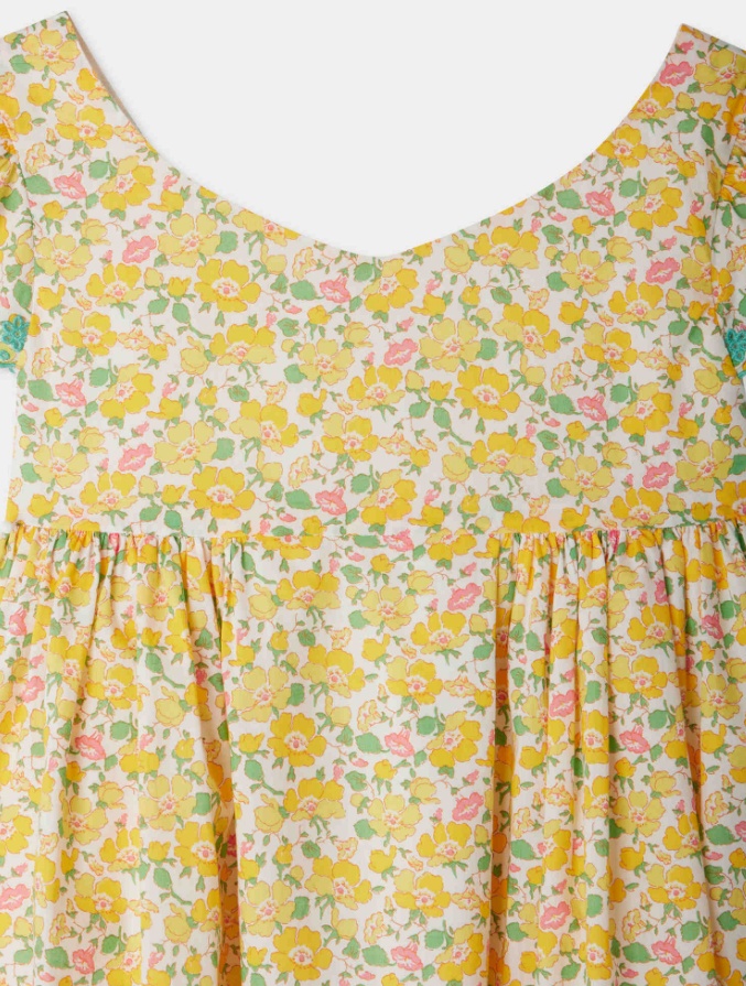 Bonpoint Emina Embroidered Dress In Nude