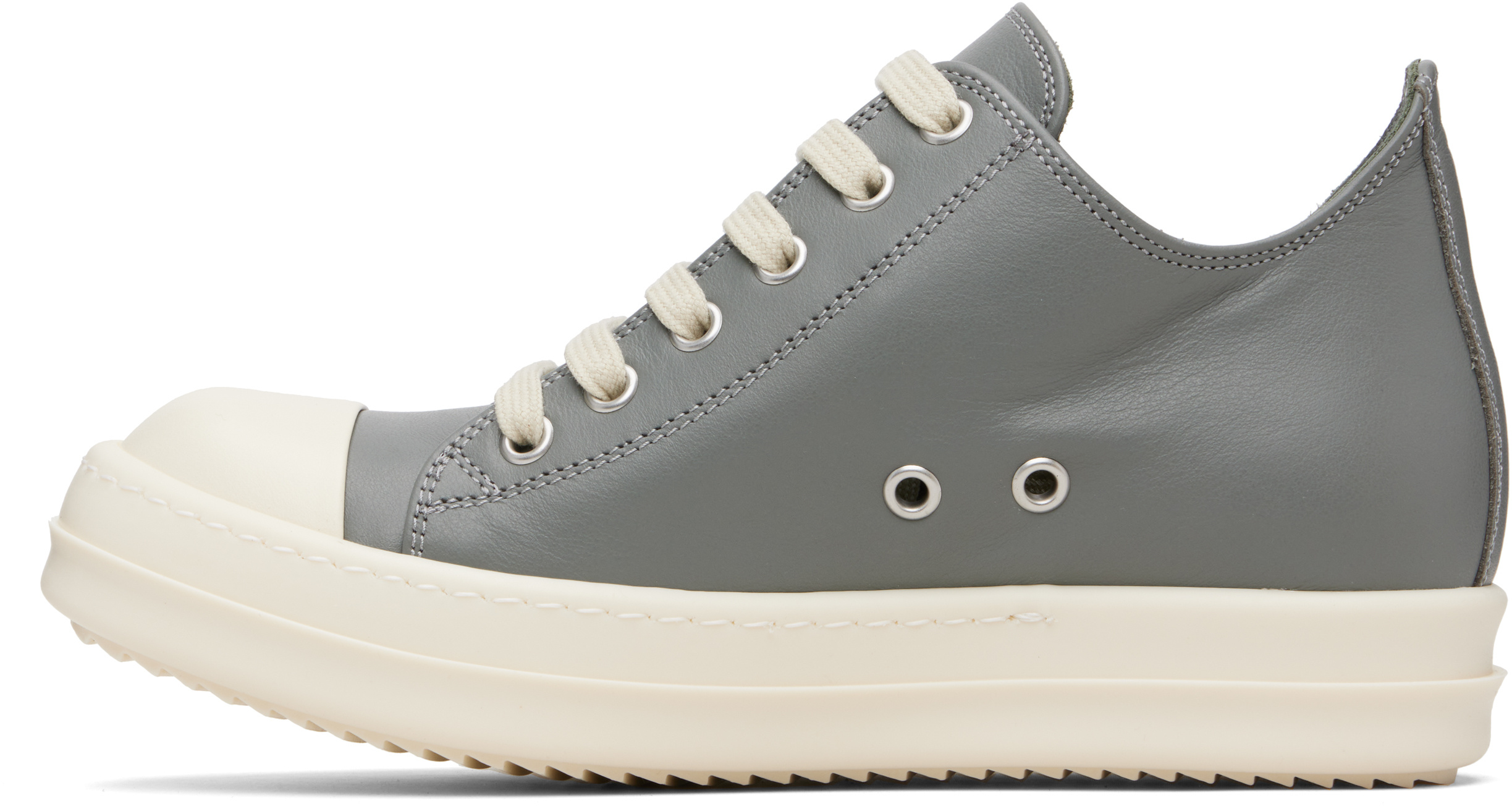 Rick Owens Gray Concordians Low Sneaks Sneakers In Gray