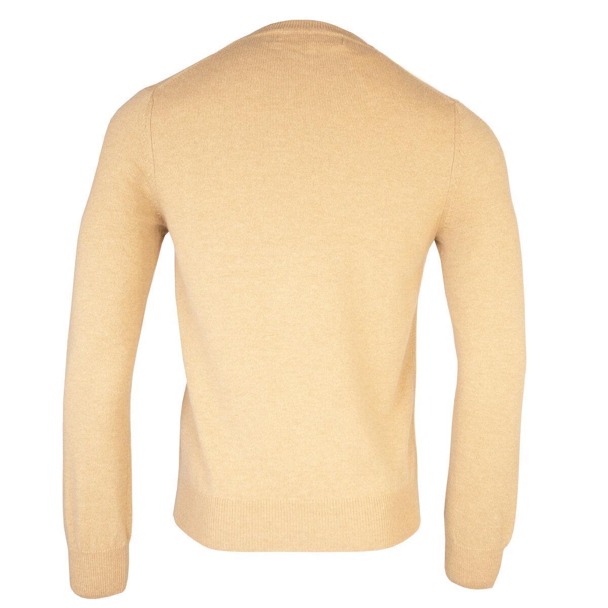 Comme Des Garçons Play Heart-patch V-neck Sweater In Nude